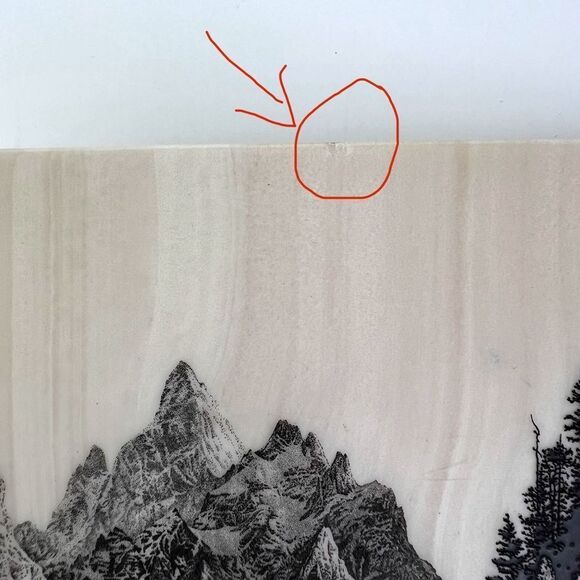 Vintage 1977 Montana Marble Art Etched Bugling Bull Elk Bill O'Neil Gorgeous - Picture 7 of 8